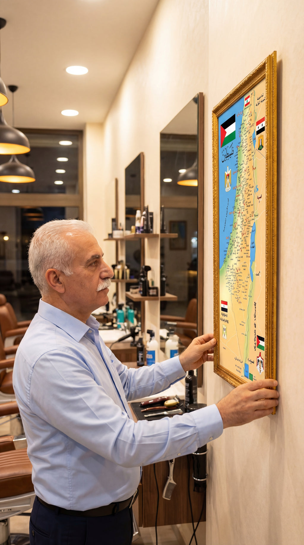 لوحة خريطة فلسطين التاريخية