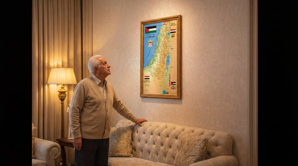 لوحة خريطة فلسطين التاريخية